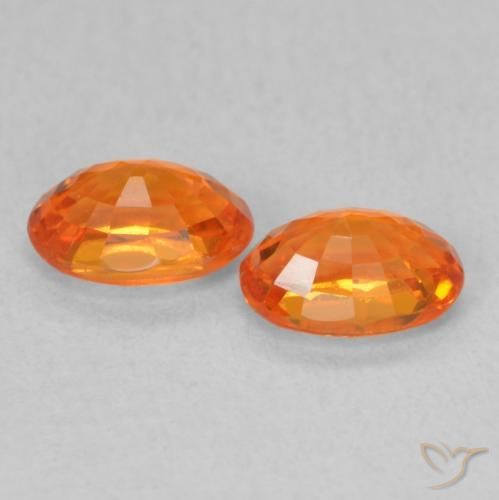 1.22 ct natürliche Mittelorange Saphir-Edelsteine, Oval, VS