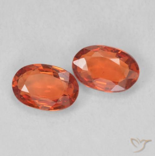 1.20 ct natürliche Feuerorange Saphir-Edelsteine, Oval, VS