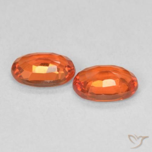 1.20 ct natürliche Feuerorange Saphir-Edelsteine, Oval, VS