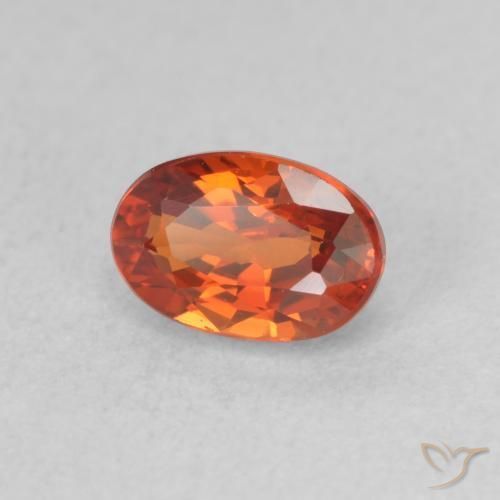 9,17 ctw natürlicher rötlich-orange Saphir, Oval, VVS-VS