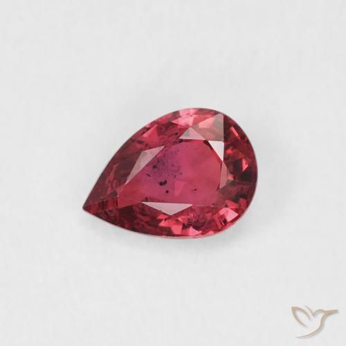 0.50ct Natürlicher Lila Rot Saphir, Birnenform, VS