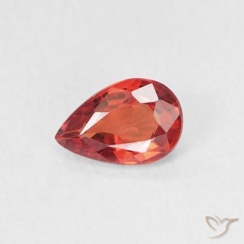 0.46ct Natürlicher Leuchtendes Purpurrot Saphir, Birnenform, VVS-VS