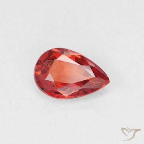 9,17 ctw natürlicher Leuchtendes Purpurrot Saphir, Birnenform, VVS-VS