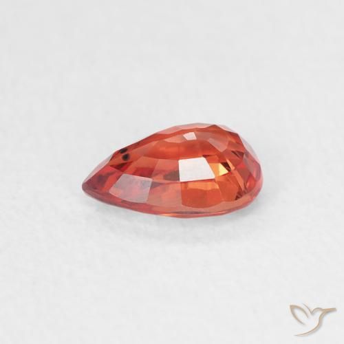 9,17 ctw natürlicher rötlich-orange Saphir, Birnenform, VVS-VS