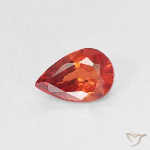 0.51ct Natürlicher Intensives Rot Saphir, Birnenform, VVS-VS