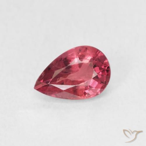 0.56ct Natürlicher Mittelrot Saphir, Birnenform, VVS-VS