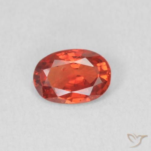 0.48ct Natürlicher Mittelrot Saphir, Oval, VS
