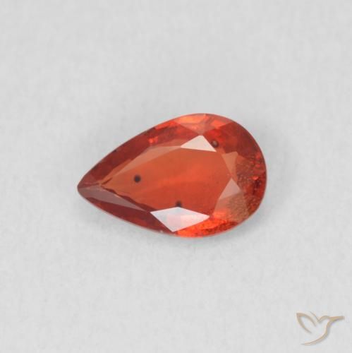 0.42ct Natürlicher Mittelrot Saphir, Birnenform, VVS-VS