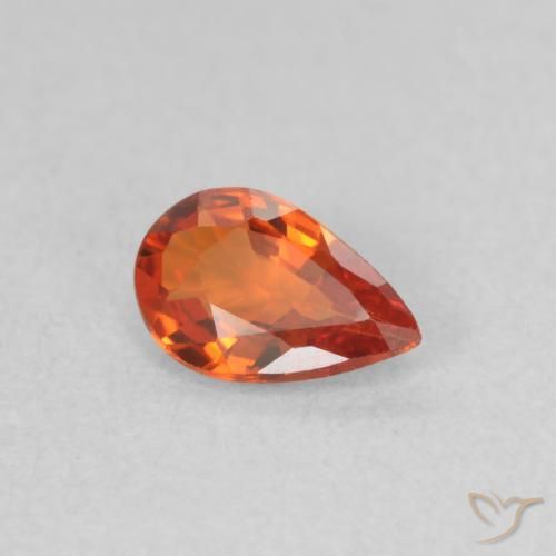 9,17 ctw natürlicher rötlich-orange Saphir, Birnenform, VVS-VS