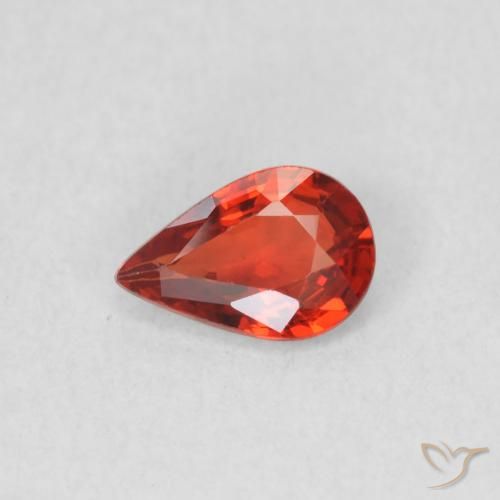 0.40ct Natürlicher Hellrot Saphir, Birnenform, VVS-VS