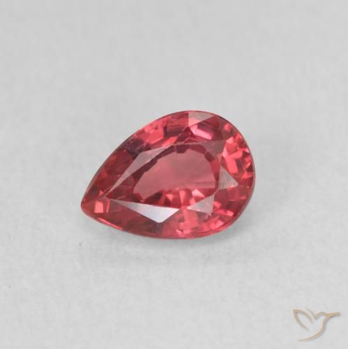 0.61ct Natürlicher Scharlachrot Saphir, Birnenform, VVS-VS