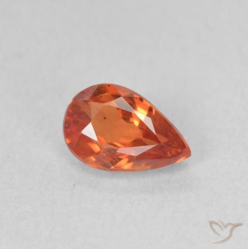 9,17 ctw natürlicher rötlich-orange Saphir, Birnenform, VS