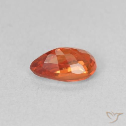 9,17 ctw natürlicher rötlich-orange Saphir, Birnenform, VS
