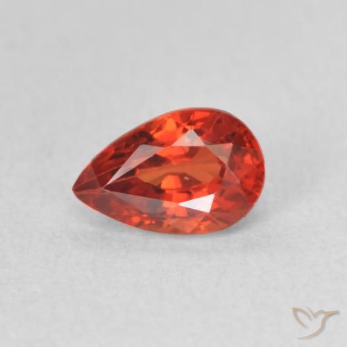0.73ct Natürlicher Intensives Rot Saphir, Birnenform, VVS-VS