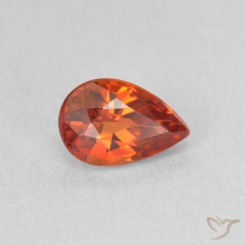9,17 ctw natürlicher rötlich-orange Saphir, Birnenform, VVS-VS