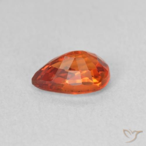 9,17 ctw natürlicher rötlich-orange Saphir, Birnenform, VVS-VS