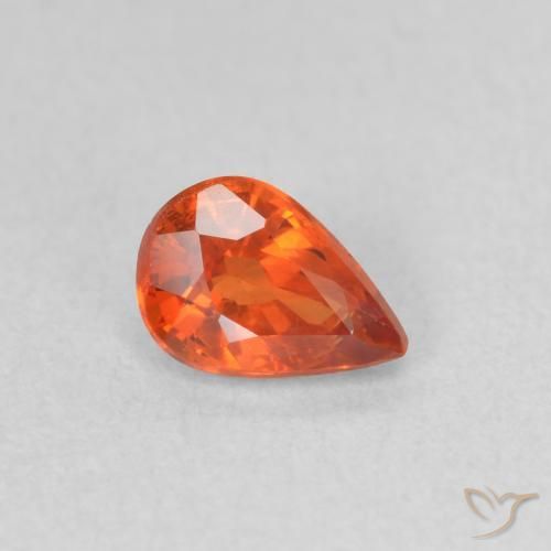 9,17 ctw natürlicher rötlich-orange Saphir, Birnenform, VS