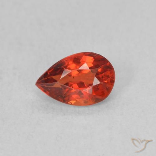 0.50ct Natürlicher Intensives Rot Saphir, Birnenform, VS