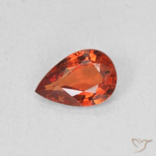 0.48ct Natürlicher Intensives Rot Saphir, Birnenform, VS