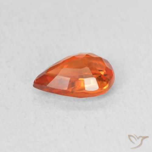 9,17 ctw natürlicher rötlich-orange Saphir, Birnenform, VS