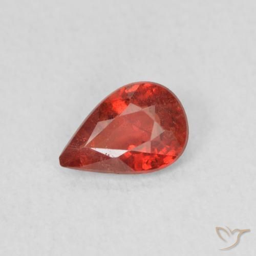 0.43ct Natürlicher Leuchtendes Purpurrot Saphir, Birnenform, VS