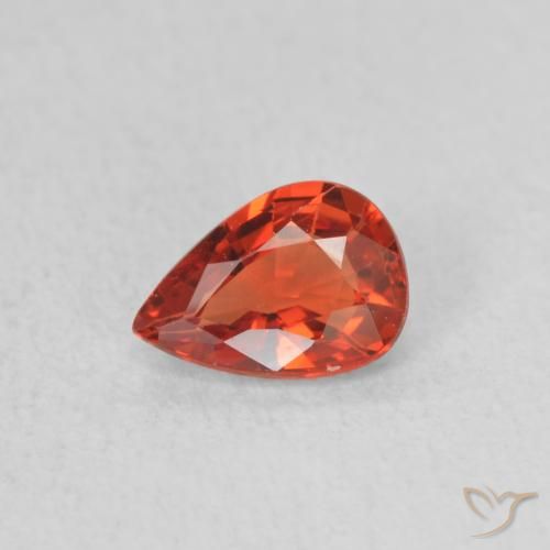 0.41ct Natürlicher Leuchtendes Purpurrot Saphir, Birnenform, VS
