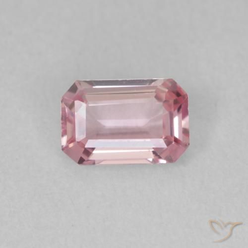 0.66ct Natürlicher Kaugummi-Rosa-Ton Saphir, Smaragdschliff, VVS