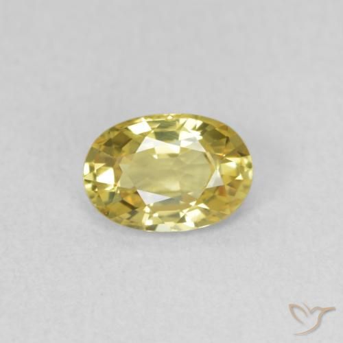 0.54ct Natürlicher Hell Gold Saphir, Oval, VVS