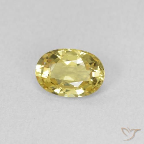 9,17 ctw natürlicher Hell Gold Saphir, Oval, VVS