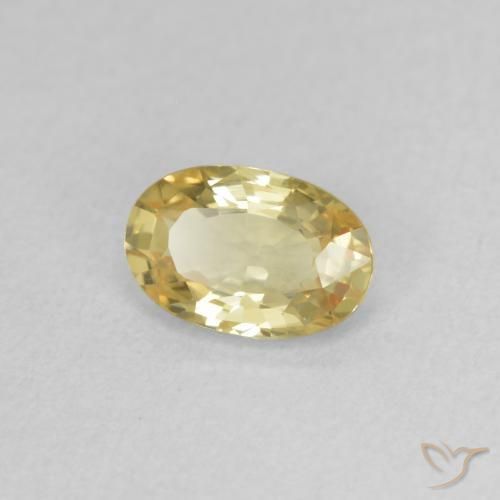 9,17 ctw natürlicher Mittelgelb Saphir, Oval, VVS