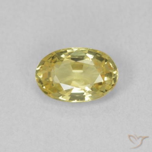 0.55ct Natürlicher Mittelgelb Saphir, Oval, VVS-VS