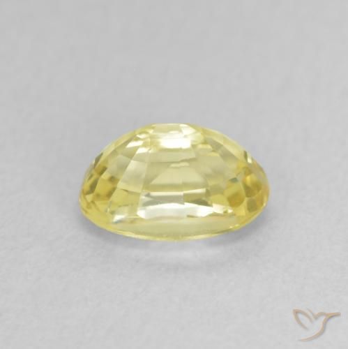 9,17 ctw natürlicher hellgelb Saphir, Oval, VVS