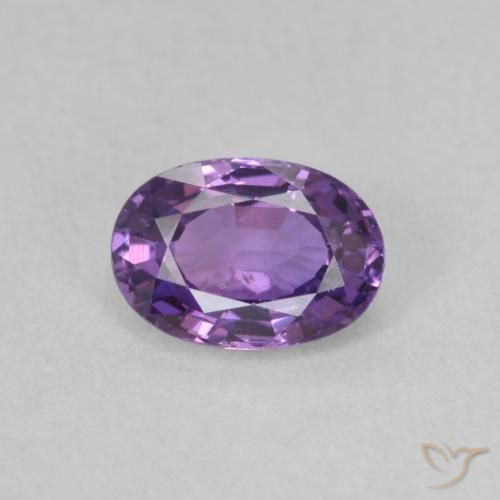 0.65ct Natürlicher Medium Dark-Purple Saphir, Oval, VVS-VS
