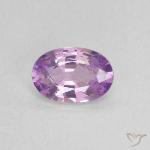 0.53ct Natürlicher Mittleres Rosa-Lila Saphir, Oval, VVS-VS