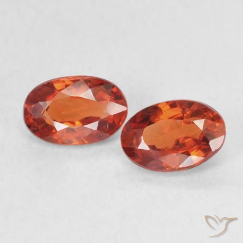 1.30ctw Natürlicher Mittelorange Saphir, Oval, VS