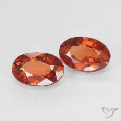 1.30 ct natürliche Mittelorange Saphir-Edelsteine, Oval, VS