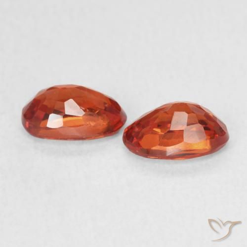 1.30 ct natürliche Mittelorange Saphir-Edelsteine, Oval, VS