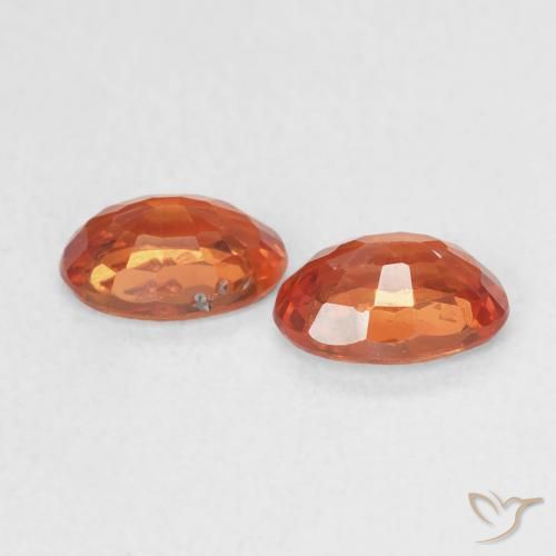 1.15 ct natürliche rötlich-orange Saphir-Edelsteine, Oval, VS-SI