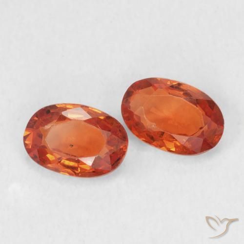 1.18 ct natürliche Amber Orange Saphir-Edelsteine, Oval, VS-SI