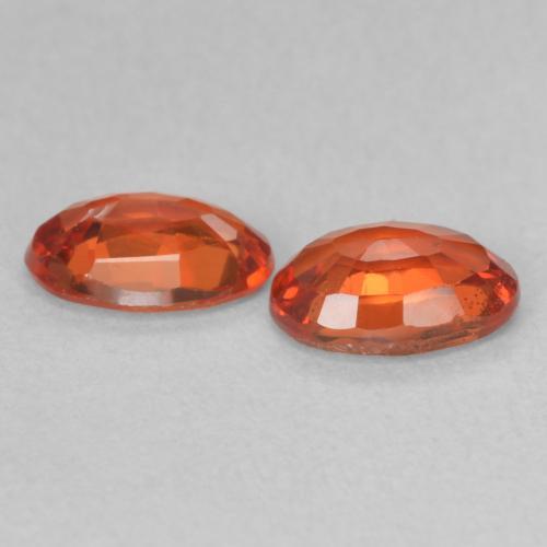 1.04 ct natürliche Amber Orange Saphir-Edelsteine, Oval, VS-SI