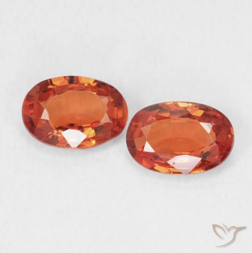 1.11ctw Natürlicher rötlich-orange Saphir, Oval, VS