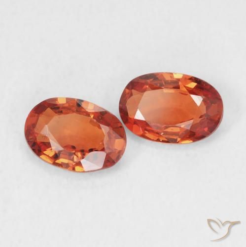 1.11 ct natürliche rötlich-orange Saphir-Edelsteine, Oval, VS