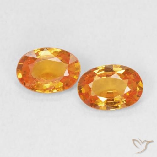 0.98ctw Natürlicher Mittelorange Saphir, Oval, VS
