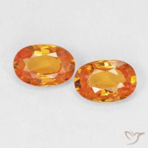 1.15ctw Natürlicher hellorange Saphir, Oval, VS