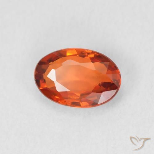 9,17 ctw natürlicher rötlich-orange Saphir, Oval, VVS