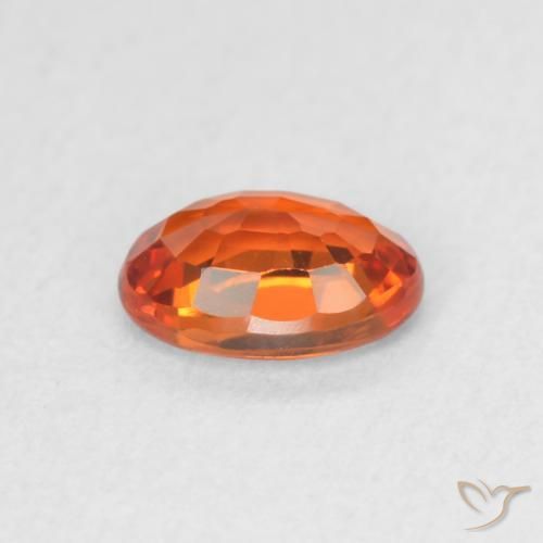9,17 ctw natürlicher rötlich-orange Saphir, Oval, VVS