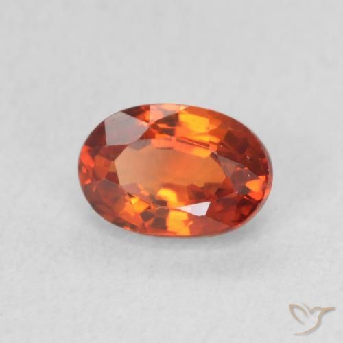 9,17 ctw natürlicher rötlich-orange Saphir, Oval, VVS
