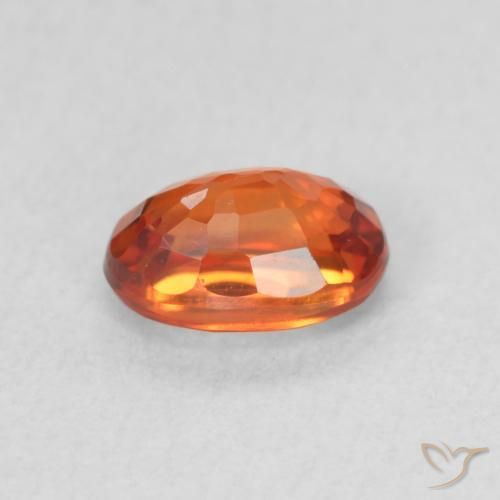 9,17 ctw natürlicher rötlich-orange Saphir, Oval, VVS