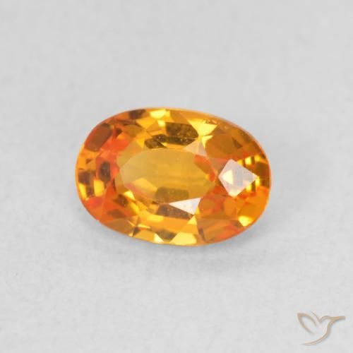 9,17 ctw natürlicher hellorange Saphir, Oval, VVS