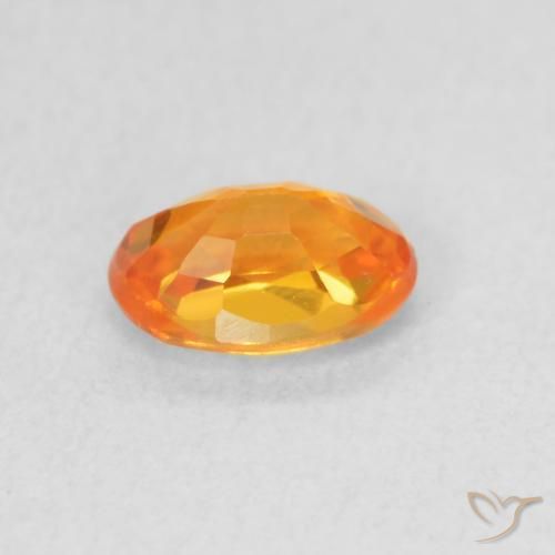 9,17 ctw natürlicher hellorange Saphir, Oval, VVS